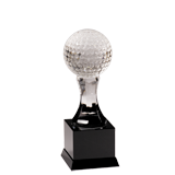 Crystal Golf Ball Pedestal Award - 9