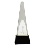 Crystal 3D Golf Obelisk Award - 11.5