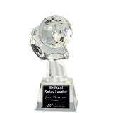 Crystal Globe in Hand Award - 8