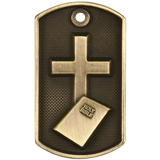 3D Christian Cross Dogtag Medal - 2