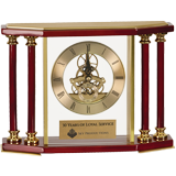 Executive Rosewood & Gold Glass Clock II - 7