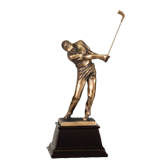 Bronze Male Golf Chip Resin Trophy - 8.75