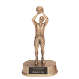 Male Basketball Gold Resin Trophy - 9.5