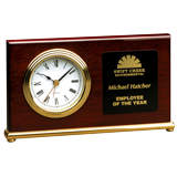 Rosewood Piano Rectangle Desk Clock - 5