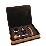 Leatherette 4 Piece Wine Tool Gift Set - 7