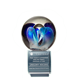 Crystal Blue Bubble Ring Award - 7.5