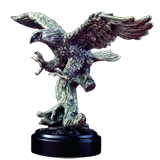 Silver Attacking Eagle Trophy - 9.5