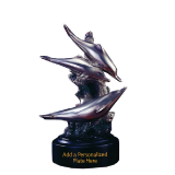 Three Swimming Dolphins Trophy - 6.5