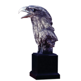 Pewter Eagle Head Trophy - 11.5