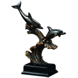 Swimming Dolphins Trophy - 15