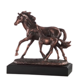 Mother and Baby Running Horse Trophy - 9