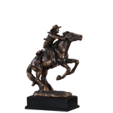 Western Horse Riding Cowboy Trophy - 11.5