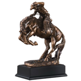 Cowboy Riding Bucking Horse Trophy - 11