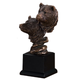 Double Bear Heads Trophy - 10