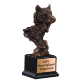Double Wolf Heads Trophy - 10