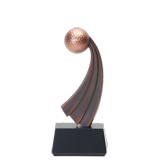 Bronze Metallic Golf Trophy - 8