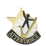 Academic Attendance Star Lapel Pin