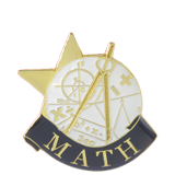Academic Math Star Lapel Pin