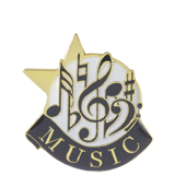 Academic Music Star Lapel Pin