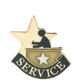 Academic Service Star Lapel Pin