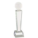 Crystal Sport Baseball Trophy - 8.75