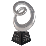 Chrome Loop Art Sculpture Award - 13.25