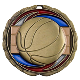 Stained Glass Basketball Medal 2.5