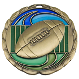 Stained Glass Football Medal 2.5