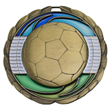 Stained Glass Soccer Medal 2.5