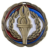 Stained Glass Victory Torch Medal 2.5
