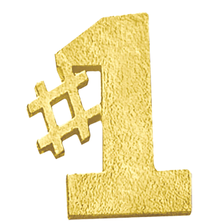 Gold #1 Lapel Pin
