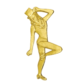 Gold Dance Lapel Pin