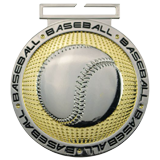 Silver & Gold Baseball Medal 3