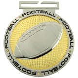 Silver & Gold Football Medal 3