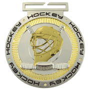 Silver & Gold Hockey Medal 3
