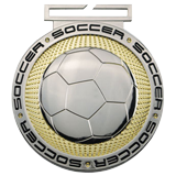 Silver & Gold Soccer Medal 3