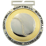 Silver & Gold Softball Medal 3