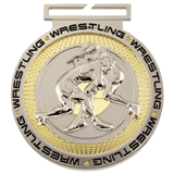 Silver & Gold Wrestling Medal 3