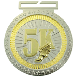 Silver & Gold 5K Marathon Medal 3