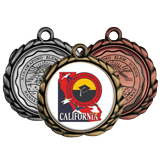 Custom Wreath Border Medal 2.5