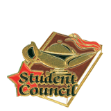 Student Council Lamp Lapel Pin