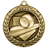 Baseball Wreath Medal 2.75