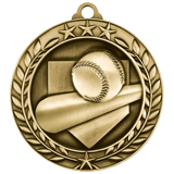 Baseball Wreath Medal 1.75