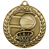Basketball Wreath Medal 2.75