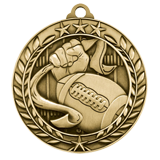 Flag Football Wreath Medal 1.75