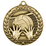 Volleyball Wreath Medal 1.75