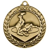 Wrestling Wreath Medal 2.75