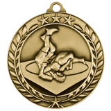 Wrestling Wreath Medal 1.75