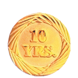 Ten Years of Service Lapel Pin