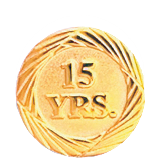 Fifteen Years of Service Lapel Pin
